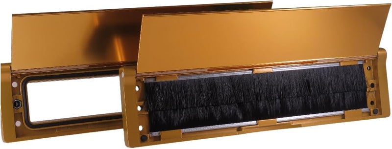 Draft Dodger 12"" Insulated Universal Telescopic Polished Gold Mail Slot Mailbox - Image 4